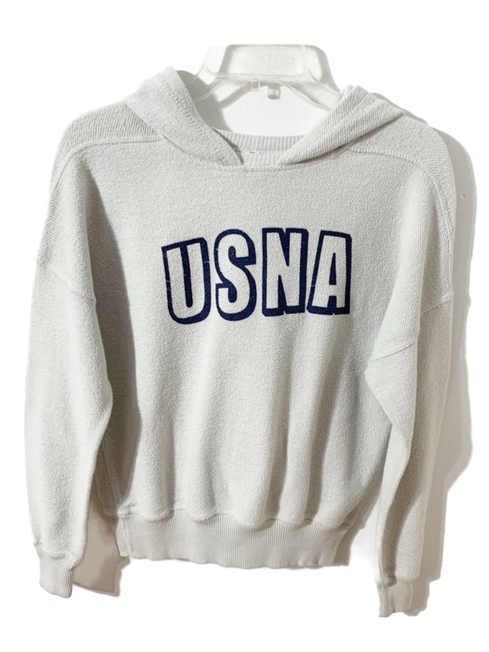 PennantKnit  USNA United States Naval Academy Long Sleeve Hooded Sweatshirt ⬜️🟦